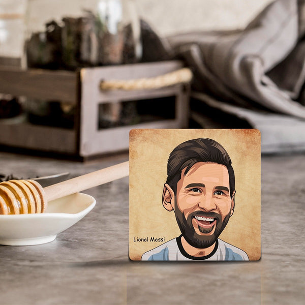 4"x4" Wooden Coasters | Lionel Messi