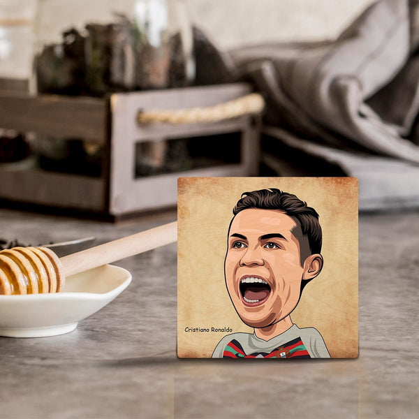 4"x4" Wooden Coasters | Cristiano Ronaldo