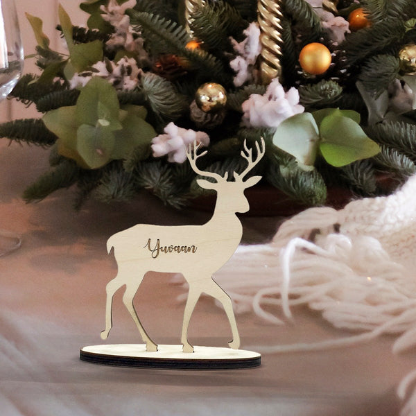 Personalised Christmas Wooden Reindeer