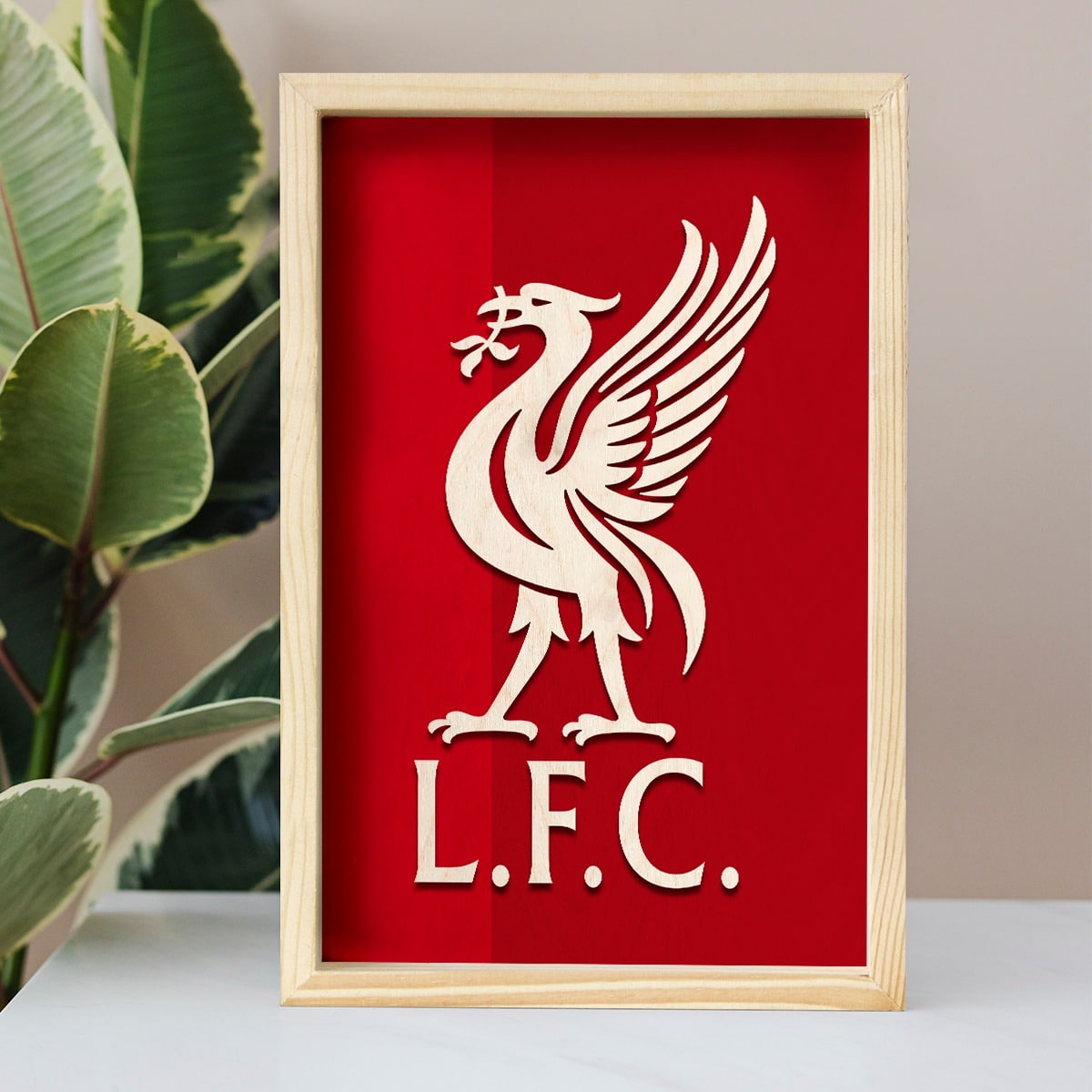 Transparent Frame Liverpool Liverpool Minimalistic Wooden 3D Artwork with Frame – ChitraChaya