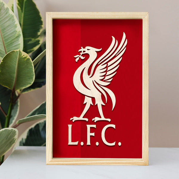 Liverpool Minimalistic Wooden 3D Artwork with Frame
