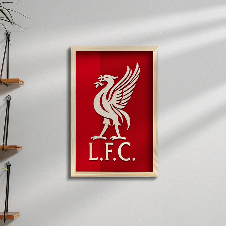Transparent Frame Liverpool Liverpool Minimalistic Wooden 3D Artwork with Frame – ChitraChaya