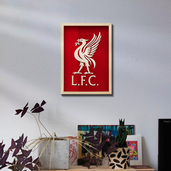 Transparent Frame Liverpool Liverpool Minimalistic Wooden 3D Artwork with Frame – ChitraChaya