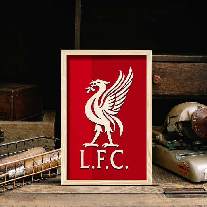 Transparent Frame Liverpool Liverpool Minimalistic Wooden 3D Artwork with Frame – ChitraChaya
