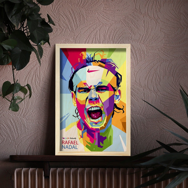 Rafael Nadal Wood Print With Frame