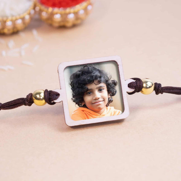 Wooden Rakhi | Personalised Photo With Magnets