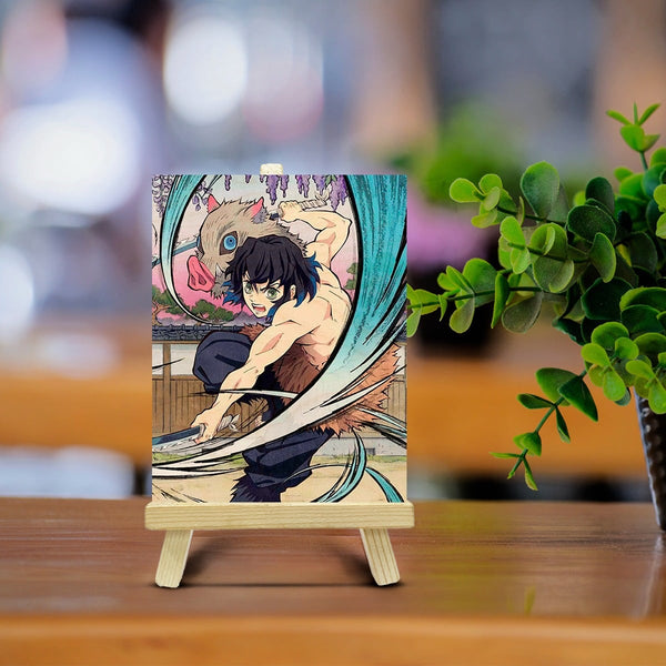 Anime | Kimetsu Wood Print With Easel Stand