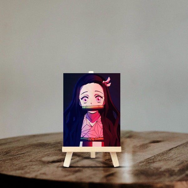 Anime | Nezuko Kamado Wood Print With Easel Stand