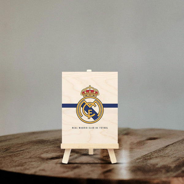 Real Madrid Wood Print With Easel Stand