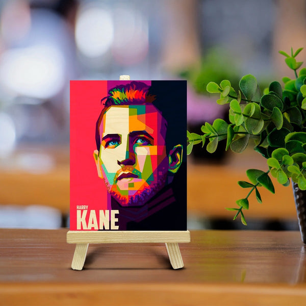 Harry Kane Wood Print With Easel Stand