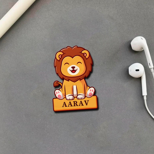 Personalised | Lion With Name Fridge Magnets
