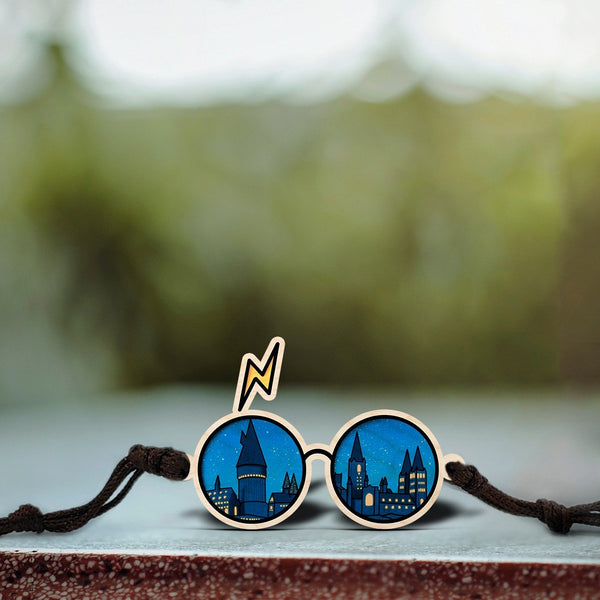 Wooden Rakhi | Harry Potter Glasses