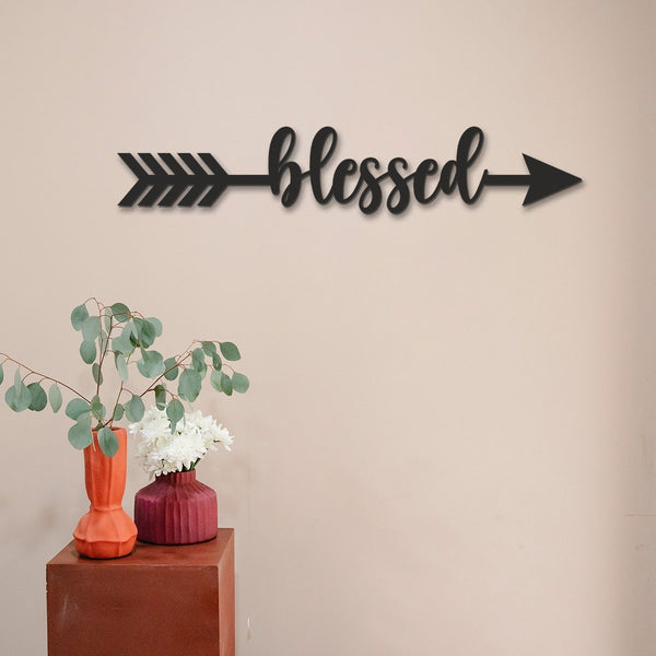 Wooden Arrow Sign | Blessed