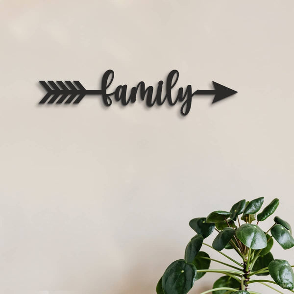 Wooden Arrow Sign | Family