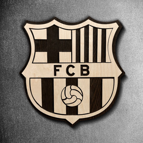 12"x12" Handcrafted Wooden Crest | FC Barcelona