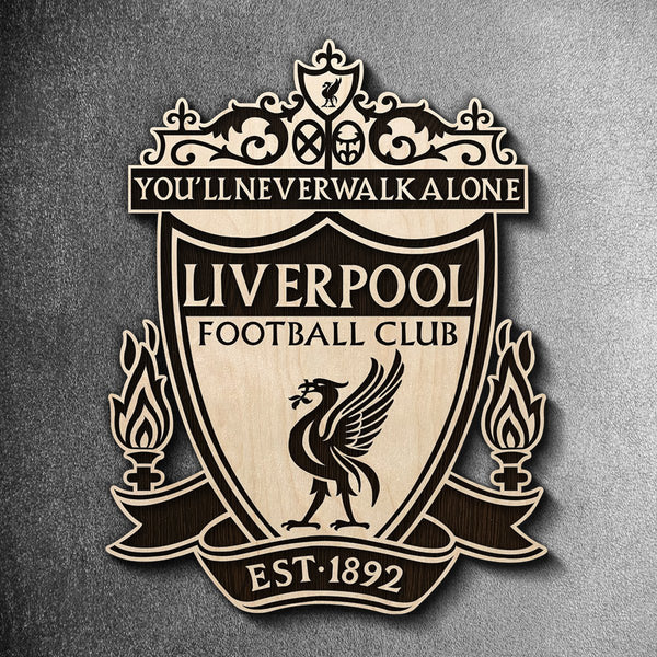 14"x11" Handcrafted Wooden Crest | Liverpool