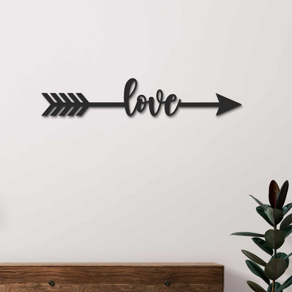 Wooden Arrow Sign | Love