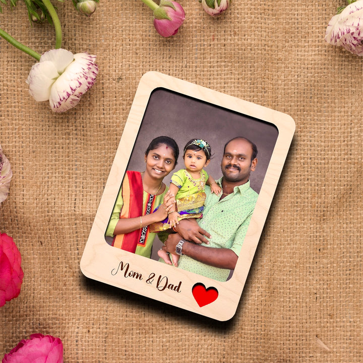 Personalised | Mom & Dad | Photo Frame Fridge Magnets – ChitraChaya
