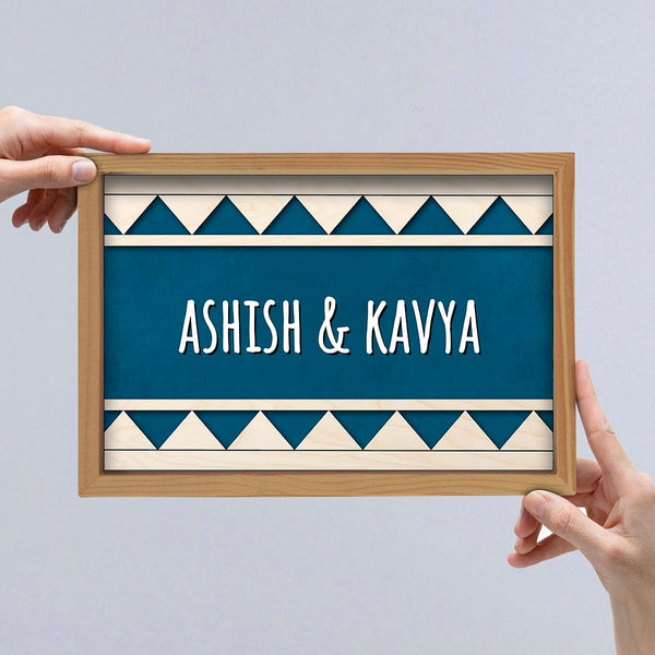 3D Ethnic Pattern Name Plate with Frame